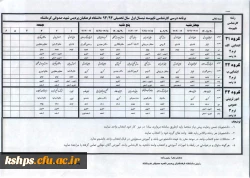 برنامه درسی کارشناسی ناپیوسته نیمسال اول سال تحصیلی 94-93 2