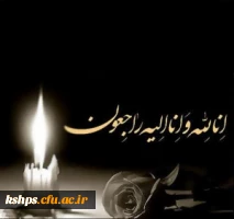 سرکار خانم دکتر زهرا رحیم زاده :

بانهایت تاسف درگذشت برادر  گرامیتان را تسلیت عرض نموده و از خداوند متعال برای آن مرحوم  رحمت و غفران وبرای شما طول عمر مسئلت دارم

کارکنان دانشگاه فرهنگیان کرمانشاه 2