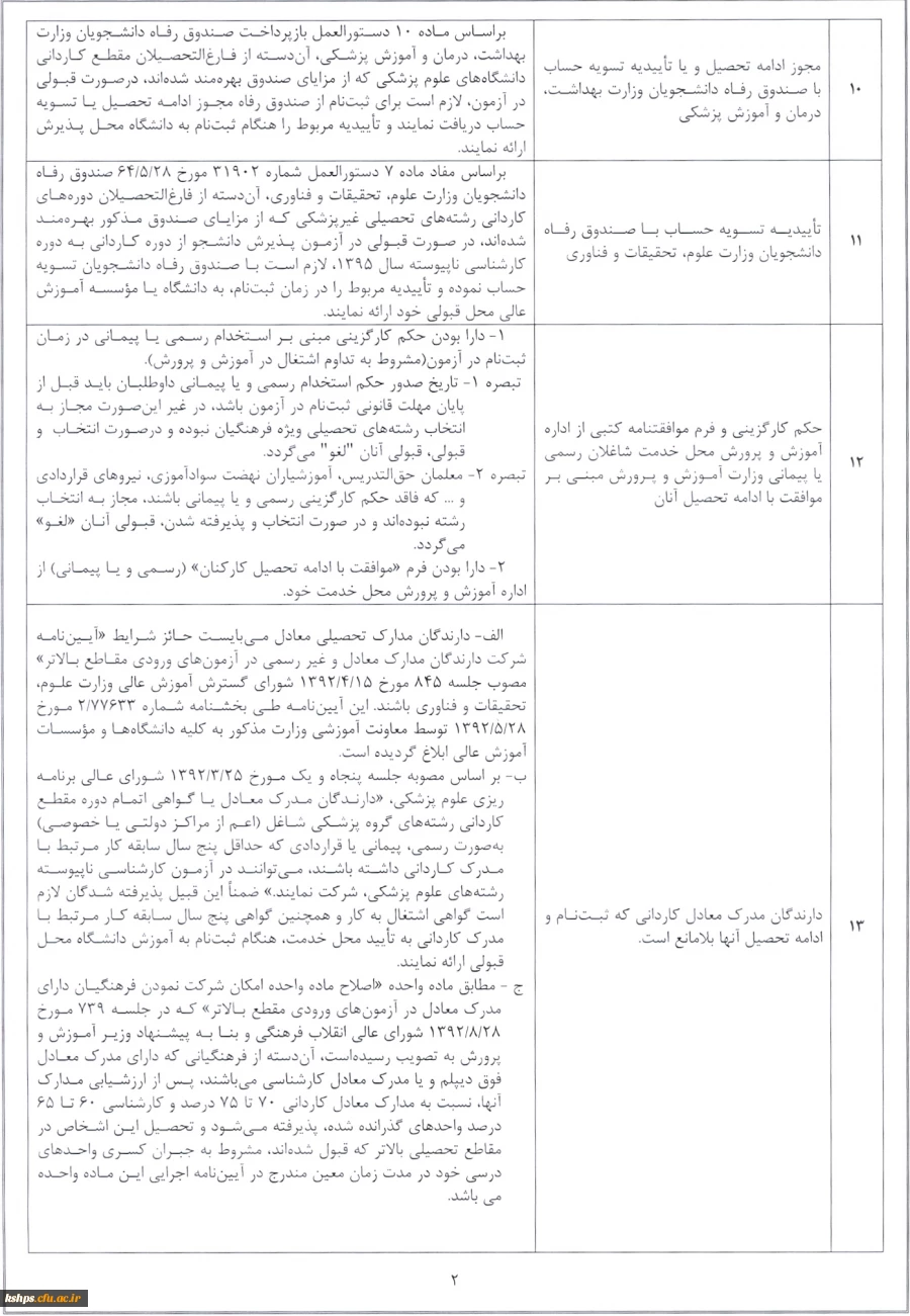مدارک مورد نیاز