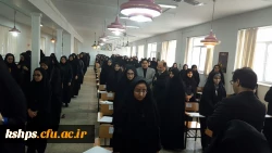 ادای احترام دانشجویان و کارکنان پردیس شهید صدوقی کرمانشاه به شهدای آتش نشان سانحه ساختمان پلاسکو