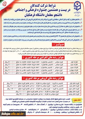 بیست هشتمین جشنواره فرهنگی اجتماعی دانشجومعلمان دانشگاه فرهنگیان