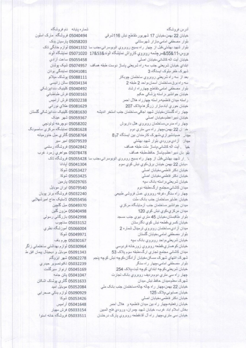 مراکز و فروشگاههای طرف قرارداد کارت آسان خرید  3
