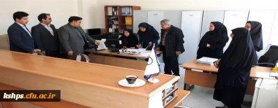 بازدید کارشناسان کیفیت و ارزیابی سازمان مرکزی دانشگاه فرهنگیان  از کیفیت امور اجرایی  گروه ها و واحد آموزش پردیس شهید صدوقی