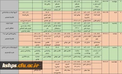 برنامه متحانات پایان ترم 4