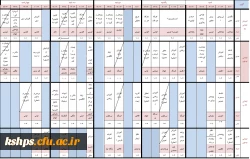 برنامه هفتگی ترم دوم  2