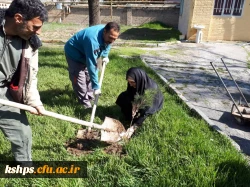 غرس نهال به مناسبت درخت کاری در پردیس شهید صدوقی  5