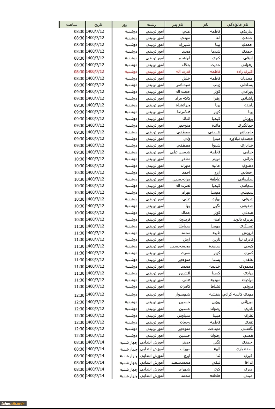 اطلاعیه ثبت نام حضوری پذیرفته شدگان (کارشناسی پیوسته ۱۴۰۰ )پردیس شهید صدوقی 5