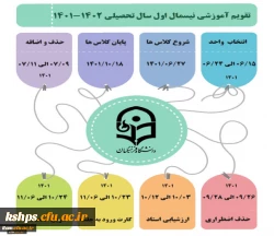 تقویم آموزشی دانشگاه در سال 1402-1401 3