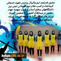 کسب مقام دوم قهرمانی تیم والیبال در بین دانشگاههای سطح استان 2