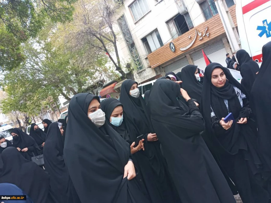 شرکت دانشجو معلمان ، اساتید و مسئولین دانشگاه فرهنگیان مراسم روز جهانی قدس  13