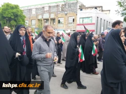شرکت دانشجو معلمان ، اساتید و مسئولین دانشگاه فرهنگیان مراسم روز جهانی قدس  10